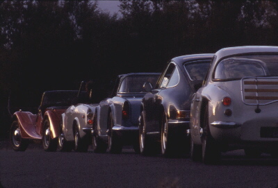 Five from behind at dusk