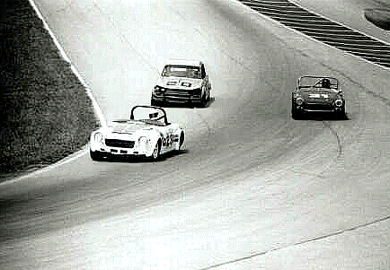 Pulling away - lights blazing