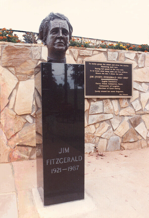 Jim Fitzgerald bust and plaque, Road Atlanta