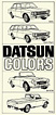 US 1968 Datsun colour chips