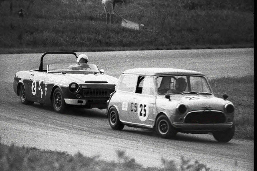 Fitzy campaigning his Datsun 1500 at VIR